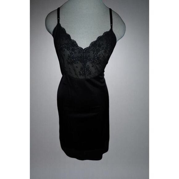Y2K Sheer Lace Slip Dress – Vintage Vanity Fair Antron Nylon Lingerie (L) - Picture 1 of 10